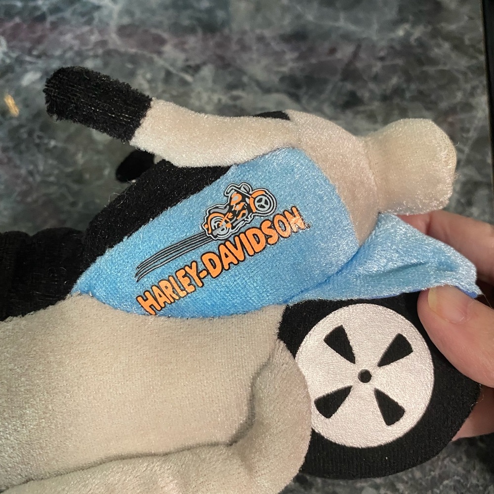 Harley-Davidson Stuffed Motorcycle Toy - Black, Blue, Cream RARE - Picture 4 of 4
